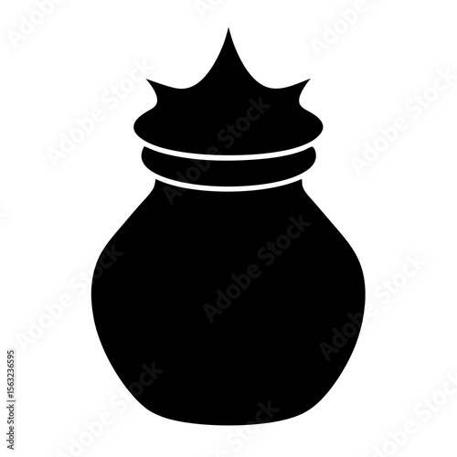 black silhouette of a candle
