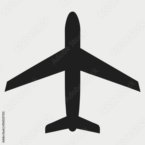 Simple airplane icon air travel flight journey