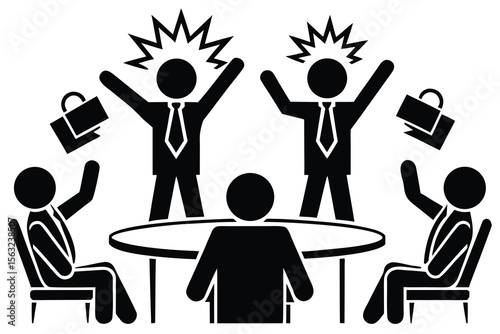 Business meeting success celebration people