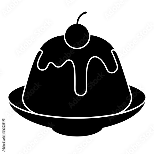 vector pudding in a white illustration 