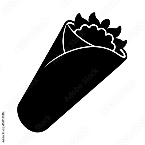 vector illustration of a vector illustration of a shawarma