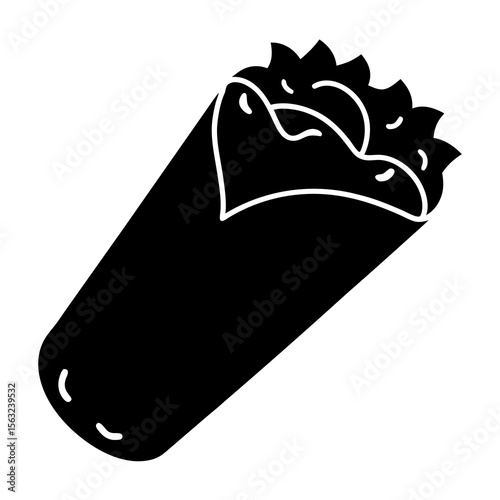 vector illustration of a vector illustration of a shawarma