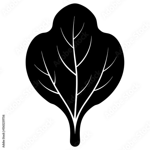 silhouette of a spinach