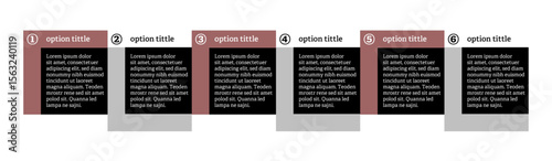 Very simply infographic design with 6 options or steps. Infographics for business concept.