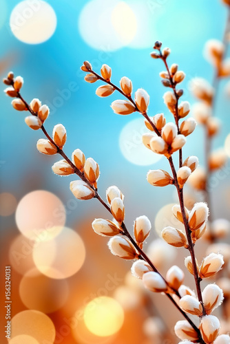 A close up of a branch of a tree covered in snow