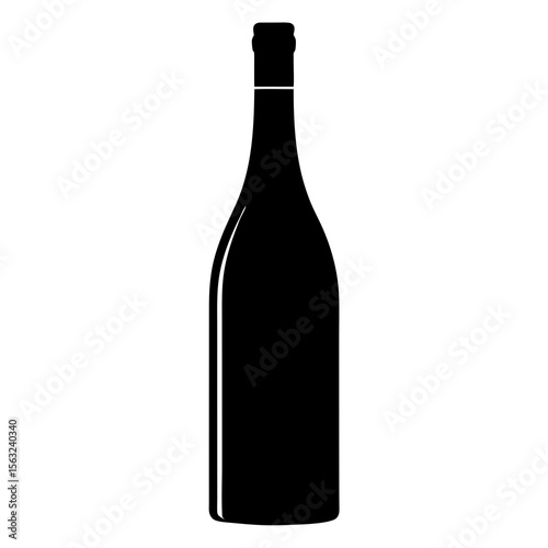 wine bottle vector illustration