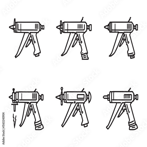 simple line art illustration of caulking gun tool