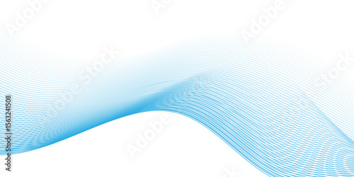 Minimal waveform frequency blue futuristic energy sound waves technology concept white background. colorful wave line vector business texture. Pattern line blend curve flow futuristic background.