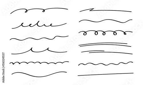 手書きのゆるライン・下線セット