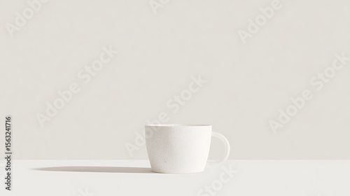Wallpaper Mural Simple white mug on a white surface Torontodigital.ca