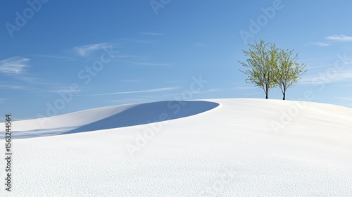 Fototapeta Naklejka Na Ścianę i Meble -  Elevated viewpoint showcasing symmetrical alignment of multiple sand dunes, echoing architectural precision