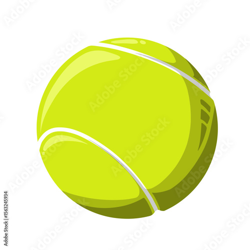 Illustration of a Yellow Tennis Ball
