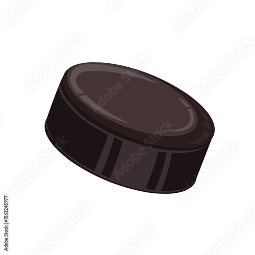 Isolated Hockey Puck Illustration