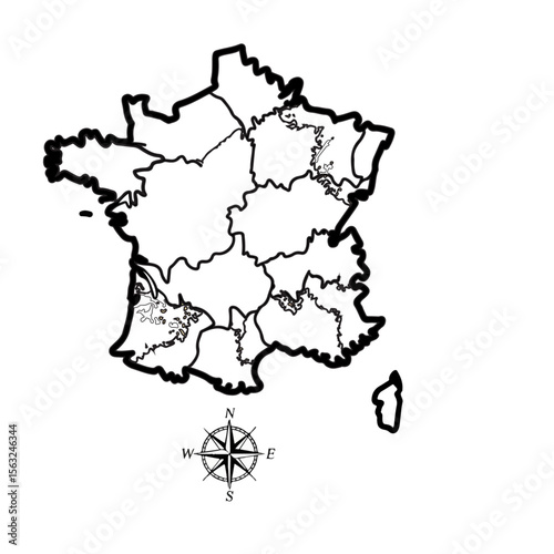 Premium Vector Collection of Elegant France Map Silhouette Icons for Travel and Design Projects