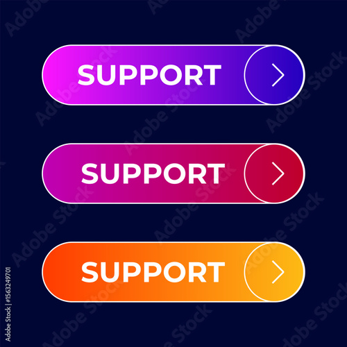 button Support gradient set vector
Vector set gradient button
