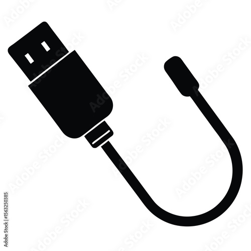 Black usb cable connector and flexible wire technology