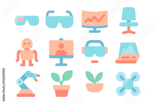 Technology and innovation vector illustration for digital concept in flat style