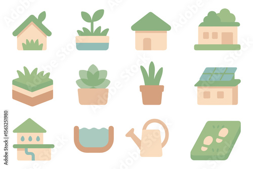 Eco-friendly living concept vector illustration for sustainable design projects
