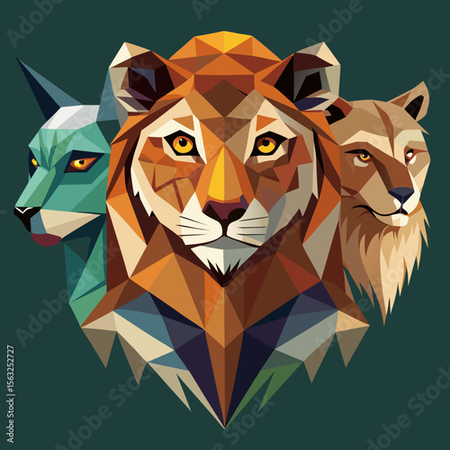 wolf head vector