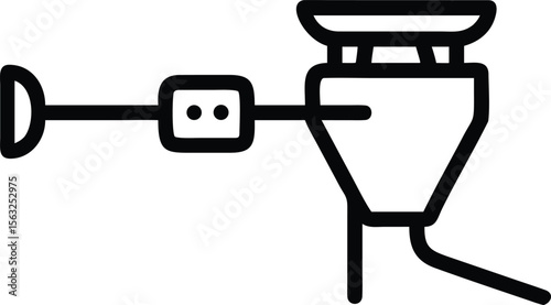 Simplified black outline icon of kitchen sink drain plumbing system diagram