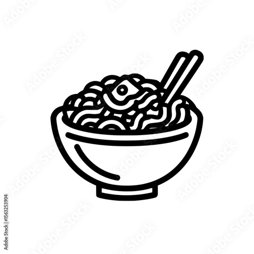 This icon features a food safe editable stroke outline in a modern flat style, isolated on a white background and precisely rendered at 64 x 64 pixels