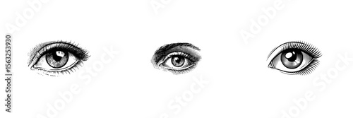 Isolated illustration of an eye icon logo design template