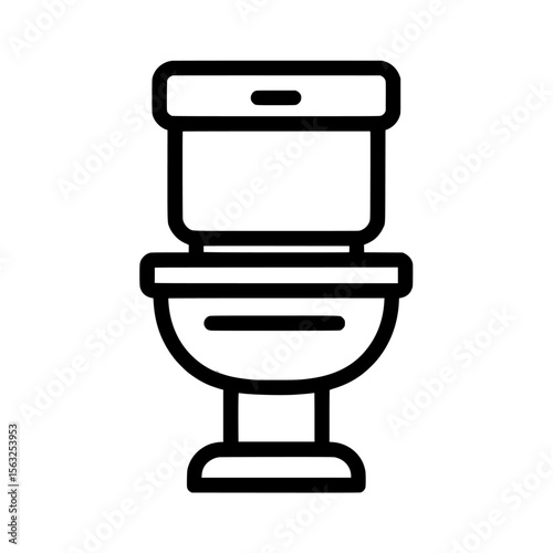 A unisex toilet sign with male and female symbols, along with a handicapped icon, is depicted in a modern illustration on a transparent background with a flat design