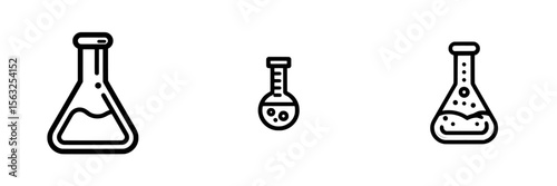 A contemporary symbol associated with a chemistry laboratory flask, representing science experiments, educational pursuits, and medical applications, suitable for website or application user