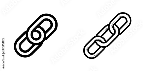 The image of a broken chain represents a disconnected link or fragment, often used in modern design on a white background