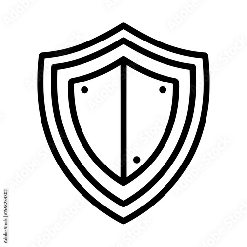 simple line art of shield icon, perfect line art for creating shield logos and simple icons’ becomes ‘line art of shield, simple icon art - great for designing shield logos, icons and simple line art