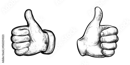 Thumbs up icon in modern eps format with outline and stroke that can be edited