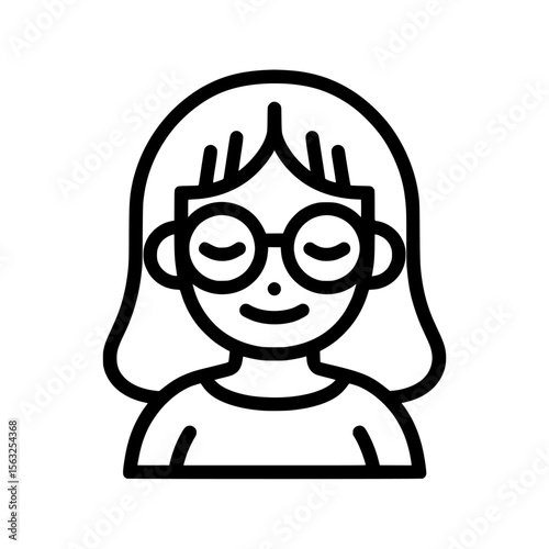 No Eyes Icon’ represents a modern technological concept of identity and user interface through flat cartoon design