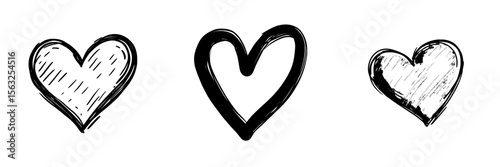 The heart modern sign is a hand drawn heart icon, love heart icon, or Valentines day heart icon, symbolized as a flat heart symbol, often utilized in UX UI design as a linear icon