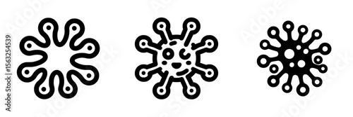 The antibody icon in black is ideal for use in website design, content creation, poster design, banner production, or video editing projects