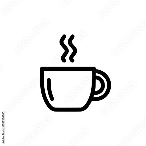 The modern icons of today are the cup of coffee and the mug, with the cup of tea being shown as a modern flat sign design, and the cup symbol and pictogram are utilized as a UX UI icon