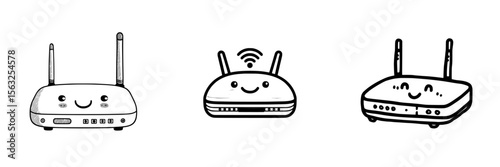 Icon illustration design for Wireless Router, Modem, and Access Point is available