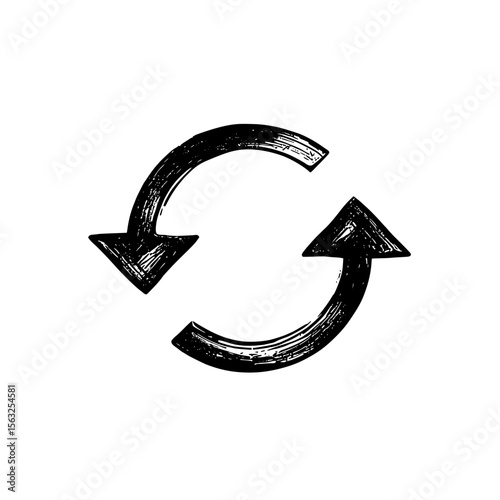 Png format refresh arrow icon, a symbol for recycle, refresh, and reload