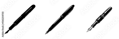 Iconic black pen symbol, a mockup designed for professional use, featuring a 2D flat design suitable for animation