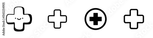 A modern icon is the green plus sign, which is also a cross symbol indicating safety guidance