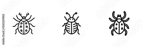 Modern tick bug symbol, a simple depiction of a tick insect