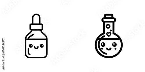 Modern line icons for UI web design and presentation include a symbol for Niacinamide, a widely used chemical cosmetic ingredient