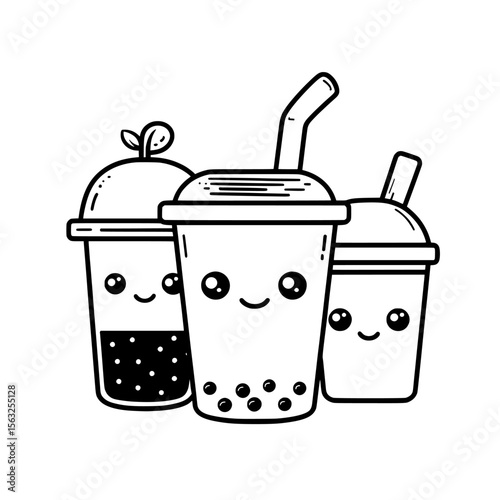 The linear icon features drinks and soda along with a line whose stroke can be edited