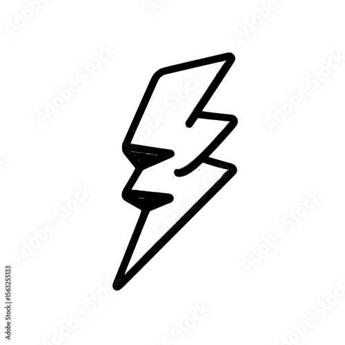 Isolated yellow lightning bolt charge depicted as a modern icon illustration