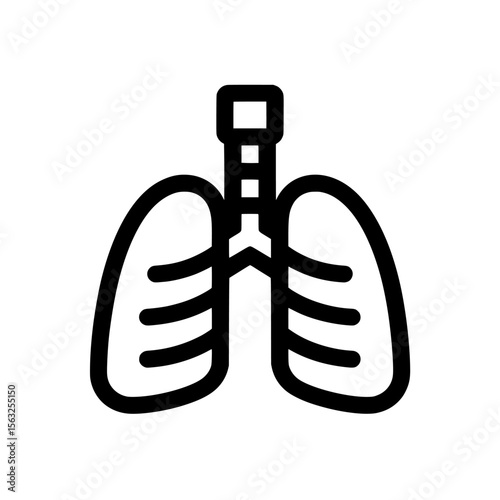 This modern icon features an X-ray represented by a thin line, isolated against a white background, and is offered in EPS file format with editable stroke for easy modification