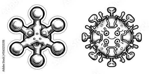 Modern illustration of G Protein Coupled Receptor symbol, a molecular biology receptor icon’ becomes ‘Molecular biology receptor icon represented by G Protein Coupled Receptor symbol in a modern