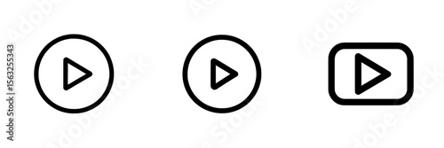 A modern symbol for starting music videos is the play button icon