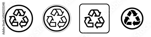 An isolated ecology recycling sign with a plastic symbol on a white background, representing package waste