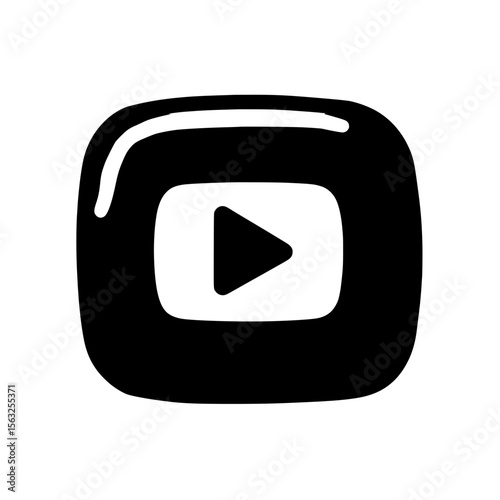 Apps and websites can utilize a red flat icon for video or media playback
