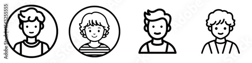A contemporary user profile icon, set against a black and white background, ideal for various digital platforms and visual materials