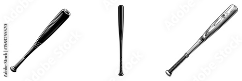 Modern elements for baseball include a baseball bat silhouette design
